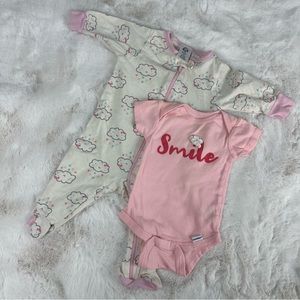 Gerber Pink Baby Girl Onesie & Bodysuit